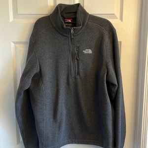 🔥NORTH FACE- heavy weight 1/4 zip jacket/sweater-Large-Grey
